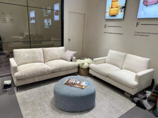Contemporary White Sofa Set (3+2)