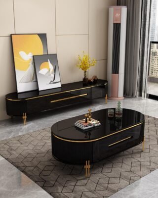 Black & Gold Entertainment Set
