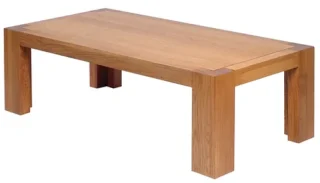Aura Oak Coffee Table - Thick Leg
