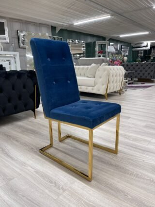 Luxury Velvet Dining Chair - Navy