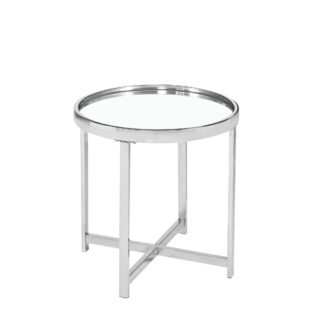 Round Side Table - Chrome Base