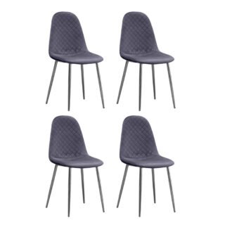 Modern Grey Dining Chairs (Set of 4)