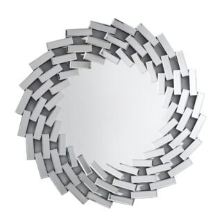 Spiral Mosaic Round Wall Mirror