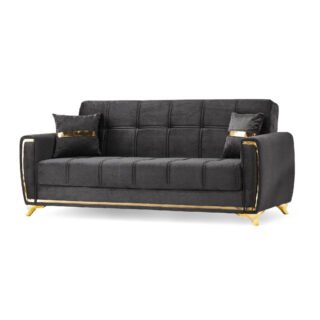 Kayseri 3 Seater Sofa - Charcoal