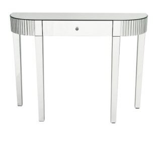 Mirrored Half Moon Console
