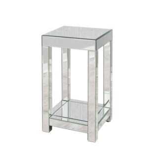 Mirrored Plant Stand Square